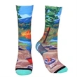 Crew 360 digital print colored toe unisex socks | https://www.bestnamebadges.com