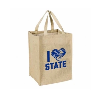Jute Grocery Tote with Cotton Webbed Handles (11 x 16 x 12)