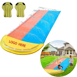 Lawn Water Slip And Slide For Kids With 2 Surfboards