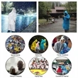 Eva Rain Poncho Reusable Raincoat | https://www.bestnamebadges.com
