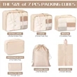 Lightweight Travel Packing Cubes 7 Set For Suitcases | https://www.bestnamebadges.com