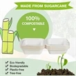 100% Compostable Biodegradable Take Out Container | https://www.bestnamebadges.com
