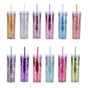 Tumbler With Reusable Straw 16Oz