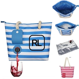 Beach Wine Insulated Tote Bag