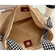 Straw Beach Bags Tote Bag | https://www.bestnamebadges.com