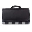 Picnic Blanket w/ Grid Pattern Design & Woven Handle Roll Up | https://www.bestnamebadges.com