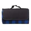 Picnic Blanket w/ Grid Pattern Design & Woven Handle Roll Up | https://www.bestnamebadges.com
