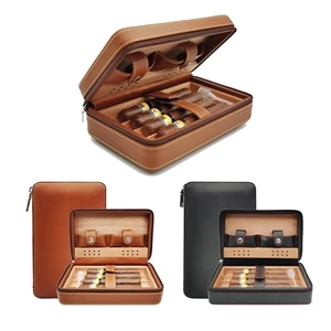 Portable Travel Leather Cigar Case