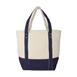 Seaside Zippered Cotton Tote | https://www.bestnamebadges.com