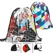 Rock'it 3-Day 210D Fully Sublimated Drawstring Backpack | https://www.bestnamebadges.com