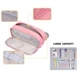 Large Capacity Pencil Case 3 Compartment Pouch | https://www.bestnamebadges.com