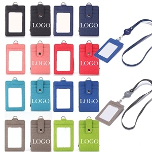 Double Sided Card Badge Holders With Lanyard | https://www.bestnamebadges.com
