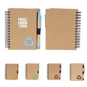 Spiral Notebook With Pen | https://www.bestnamebadges.com