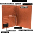Business Portfolio Padfolio Pu Leather Folder | https://www.bestnamebadges.com