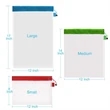 Reusable Mesh Produce Bags Size S | https://www.bestnamebadges.com