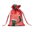 Christmas Canvas Gift Bag With Drawstring | https://www.bestnamebadges.com