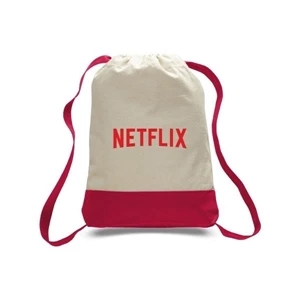 Heavy Canvas Sport Backpack w/ Self-Fabric Adjustable Straps