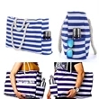 Maritime Stripes Beach Bag With Zipper | https://www.bestnamebadges.com