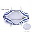 Maritime Stripes Beach Bag With Zipper | https://www.bestnamebadges.com