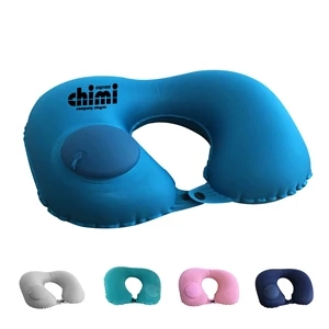 Air Pump Inflatable Travel Neck Pillow
