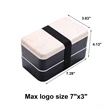 Wood Grain Double Layer Lunch Box | https://www.bestnamebadges.com