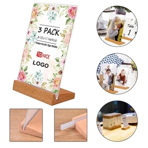 L-shaped Table Menu Display Stand