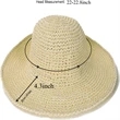 Foldable Travel Straw Hat | https://www.bestnamebadges.com