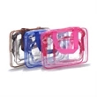 3Pcs Set Clear Toiletry Bag | https://www.bestnamebadges.com