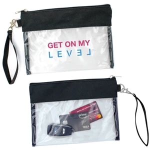 Clear Travel Wallet Wristlet | https://www.bestnamebadges.com