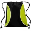 Two Color Mesh Drawstring Side Zipper Backpack 13.25"x15.25" | https://www.bestnamebadges.com