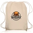 Natural Bags Lightweight Cotton Drawstring Backpack 14"x17" | https://www.bestnamebadges.com