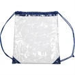 Clear Cinch Up Bag Plastic Drawstring Backpacks (14" x 17") | https://www.bestnamebadges.com