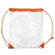Clear Cinch Up Bag Plastic Drawstring Backpacks (14" x 17") | https://www.bestnamebadges.com