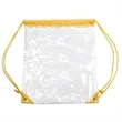 Clear Cinch Up Bag Plastic Drawstring Backpacks (14" x 17") | https://www.bestnamebadges.com