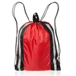 Two Color Reflector Strips Drawstring Backpacks (15.75"x20") | https://www.bestnamebadges.com