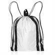 Two Color Reflector Strips Drawstring Backpacks (15.75"x20") | https://www.bestnamebadges.com