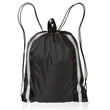 Two Color Reflector Strips Drawstring Backpacks (15.75"x20") | https://www.bestnamebadges.com