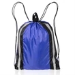 Two Color Reflector Strips Drawstring Backpacks (15.75"x20") | https://www.bestnamebadges.com