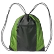 Two Color Front Zipper Pocket Drawstring Bag (18.5"x14.75") | https://www.bestnamebadges.com