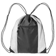 Two Color Front Zipper Pocket Drawstring Bag (18.5"x14.75") | https://www.bestnamebadges.com