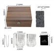Whiskey Stone Gift Set With Wood Box | https://www.bestnamebadges.com