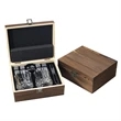 Whiskey Stone Gift Set With Wood Box | https://www.bestnamebadges.com