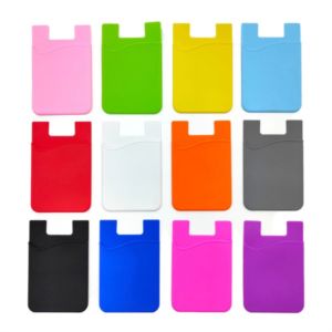 Silicone Single Pocket Adhesive Backing Phone Wallet
