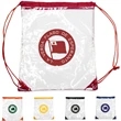 Clear Cinch Up Bag Plastic Drawstring Backpacks (14" x 17") | https://www.bestnamebadges.com