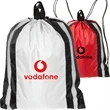 Two Color Reflector Strips Drawstring Backpacks (15.75"x20") | https://www.bestnamebadges.com