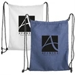 Jersey Drawstring Bag Front Pocket Sports Backpack 17"x13.5" | https://www.bestnamebadges.com