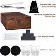Whiskey Glasses Gift Set 8 Granite Rocks | https://www.bestnamebadges.com