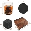 Whiskey Glasses Gift Set 8 Granite Rocks | https://www.bestnamebadges.com