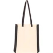 Stripes Style Canvas Shopping Cotton Tote Bag | https://www.bestnamebadges.com