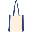 Stripes Style Canvas Shopping Cotton Tote Bag | https://www.bestnamebadges.com